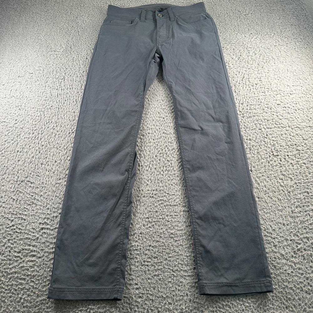 prAna Pants Mens 30 Slim Fit Stretch Climbing Travel Blue Gray Slim Straight